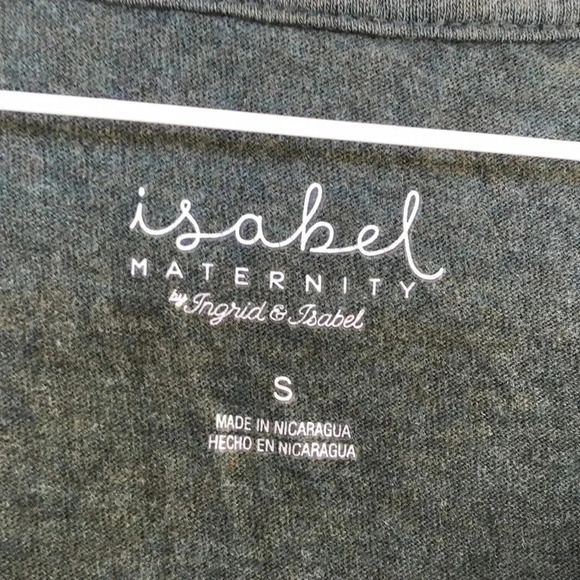 Isabel Maternity Green Shirred Short Sleeved Top - Picture 5 of 6